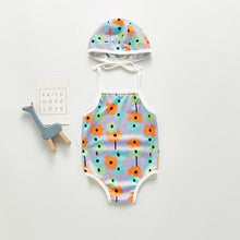 Load image into Gallery viewer, Bloom One-Piece Swimsuit With Swim Hat
