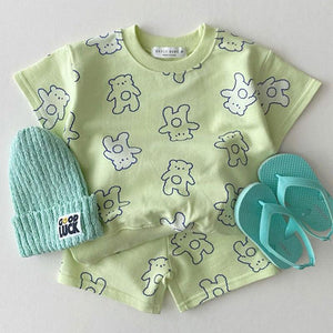 Beary Cute Short Sleeved T-shirt With Shorts