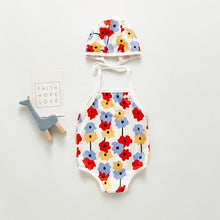 Load image into Gallery viewer, Bloom One-Piece Swimsuit With Swim Hat
