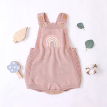 Load image into Gallery viewer, Rainbow Crisscross Knitted Romper
