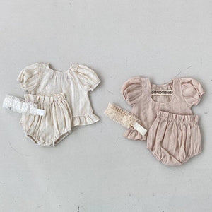 Baby Ruffled Blouse With Bloomer