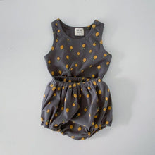 Load image into Gallery viewer, Lemon Printed Sleeveless Top With Bloomers

