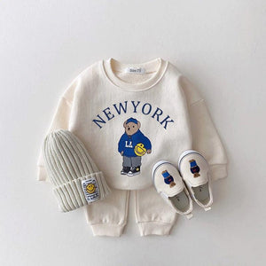 New York Bear Sweatshirt and Jogger Pants Set