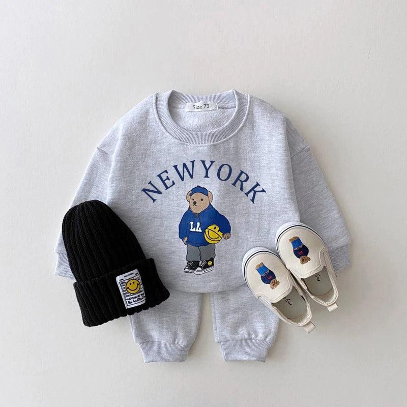New York Bear Sweatshirt and Jogger Pants Set