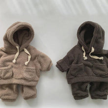 Load image into Gallery viewer, Thick Plush Hooded Set
