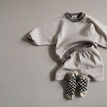 Load image into Gallery viewer, Waffle Sweater Shorts Lounge Set

